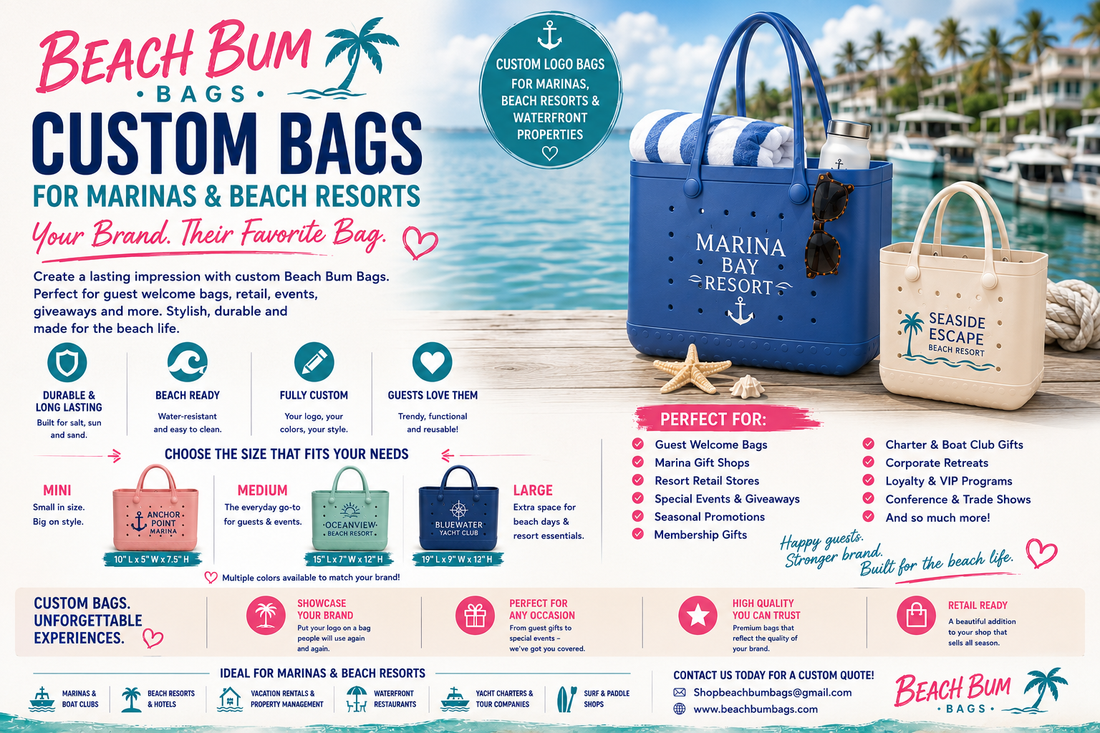 Custom Logo Beach Bags for Businesses, Schools & Fundraisers