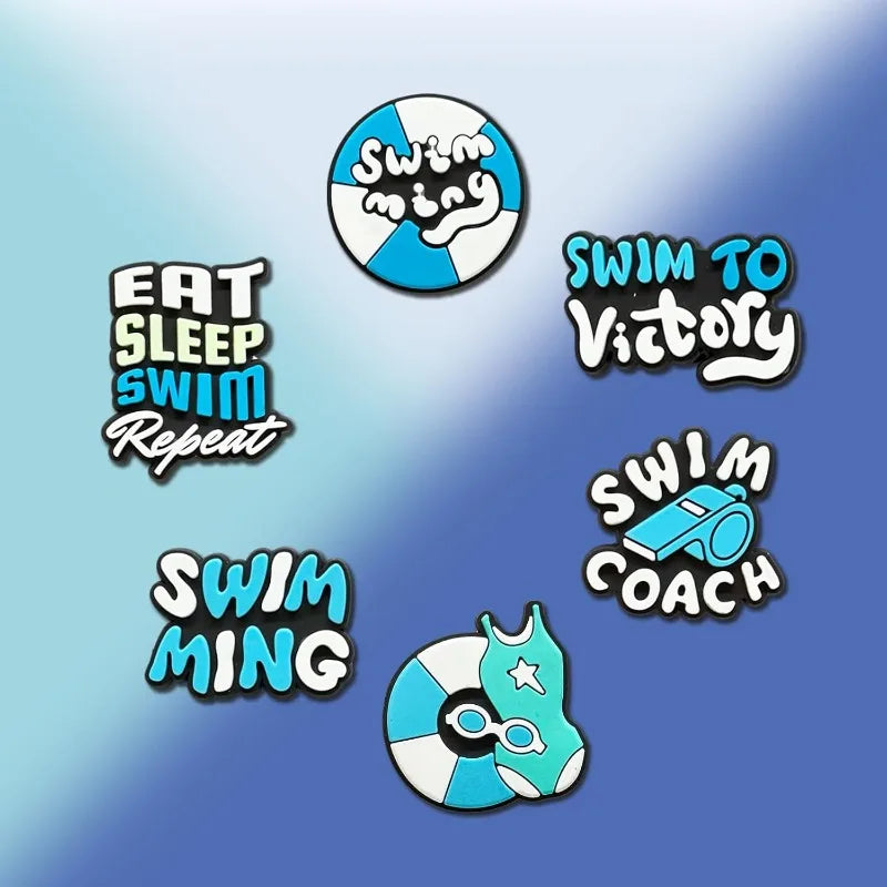 Swim Team Bag Charms | 29-Piece Swimming Charm Set