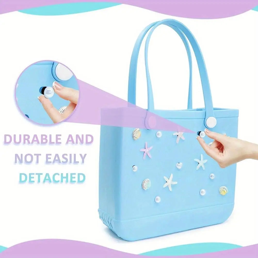 Coastal Pearl & Seashell Bag Charms | Starfish Beach Accessories