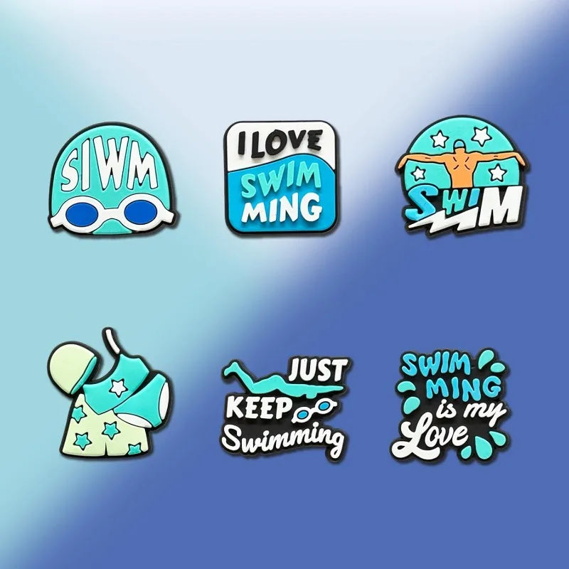Swim Team Bag Charms | 29-Piece Swimming Charm Set