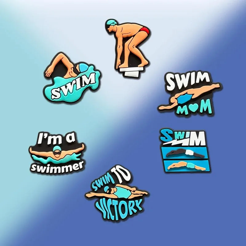 Swim Team Bag Charms | 29-Piece Swimming Charm Set