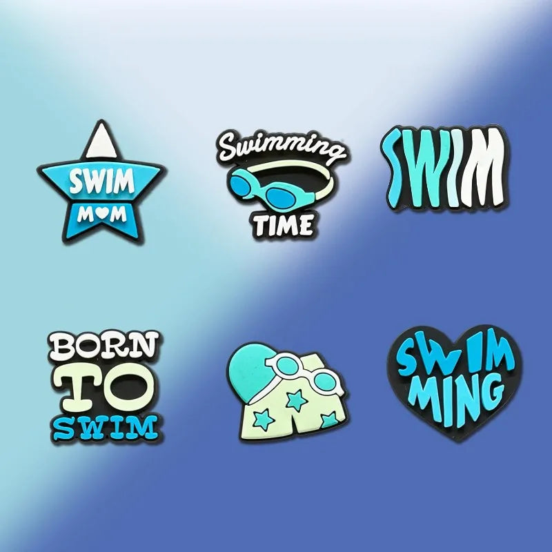 Swim Team Bag Charms | 29-Piece Swimming Charm Set